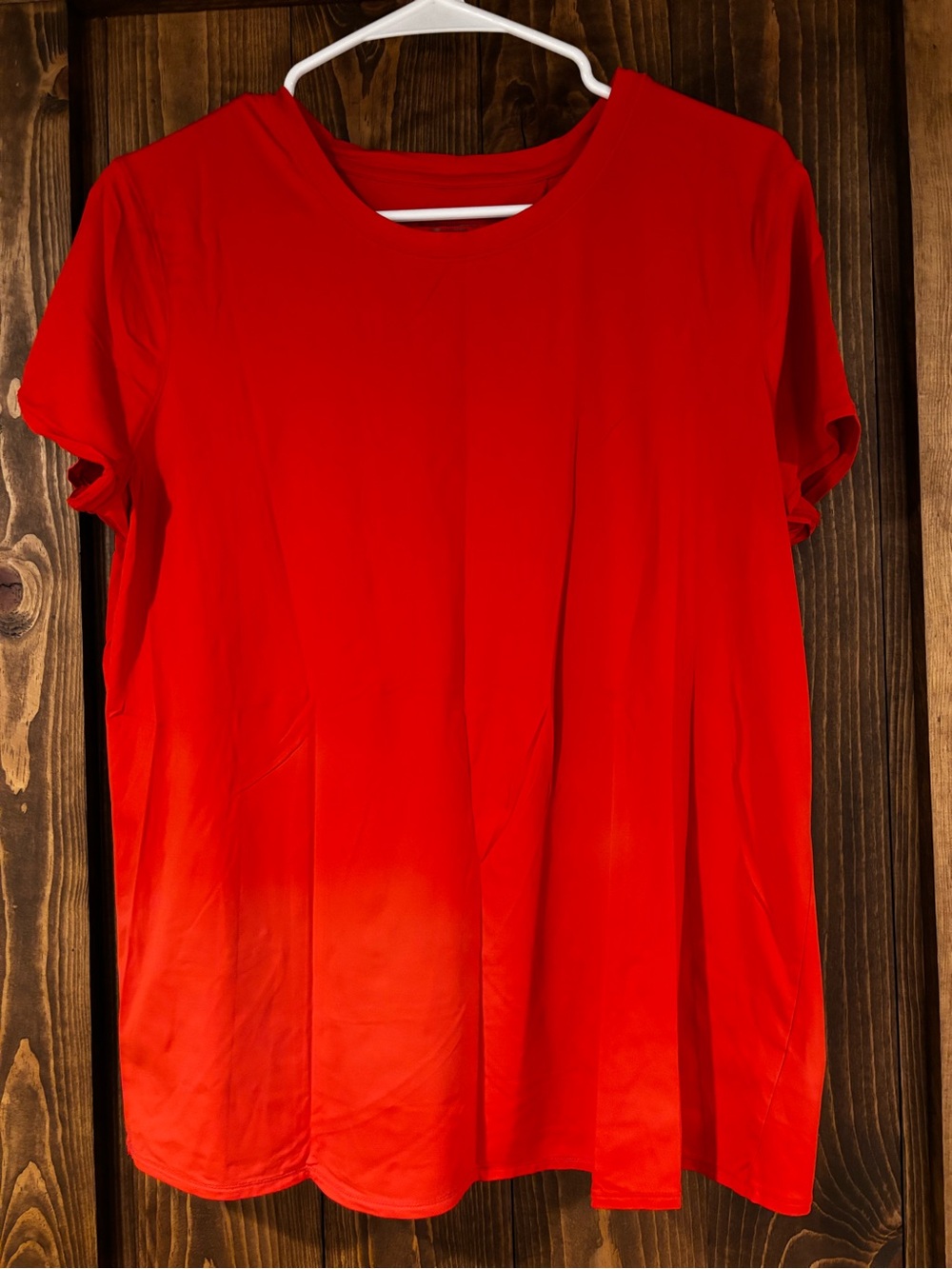 Athleta Short Sleeve Shirt Dri Fit Large Orange